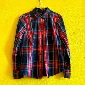J Crew • Slim Stretch Perfect Shirt Button Down• Stewart Tartan •